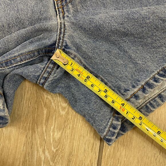 Tommy Hilfiger Vintage High Waist Denim Shorts Size 4 Flag Patch Blue Jean - Picture 6 of 10